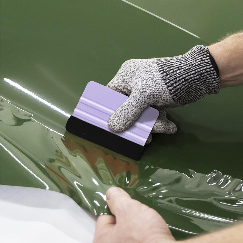 WRAPXPERT Squeegee for Vinyl- Felt Vinyl Squeegee 2 Pcs,Purple and Teal Squeegees Scraper Tool Kit for Crafts Car Wrap Window Tint Wallpaper Glass Film Application - Image 5